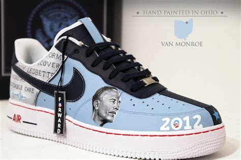 Barack Obama 2012 Nike Air Force 1 Custom by @VanMonroe