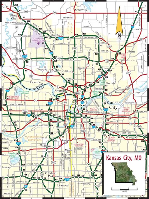 Large Detailed Road Map Of Kansas