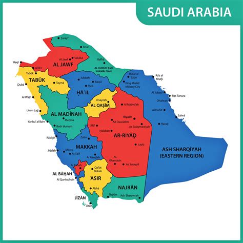 Saudi Arabia Map of Regions and Provinces - OrangeSmile.com