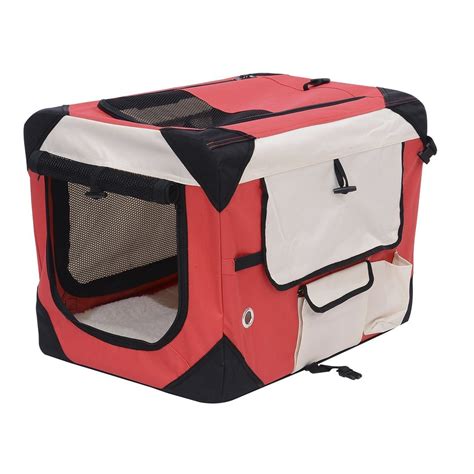 Pawhut Soft Sided Folding Crate Pet Carrier -- Details can be found ...