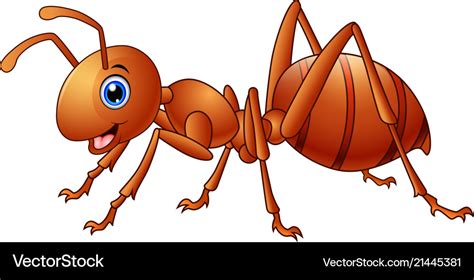 Happy ant cartoon Royalty Free Vector Image - VectorStock