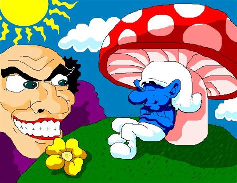 GARGAMEL EATING SMURFS by JORSATAN on DeviantArt