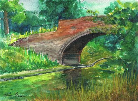 Bridgewater Canal bridge Painting by Arthur Barnes - Fine Art America