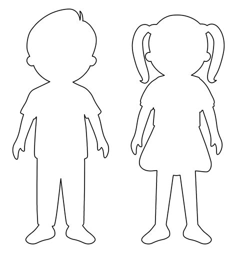 Printable Paper People Cutouts | Paper doll printable templates, People ...