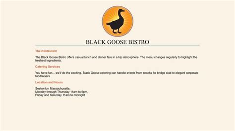 Black Goose Bistro