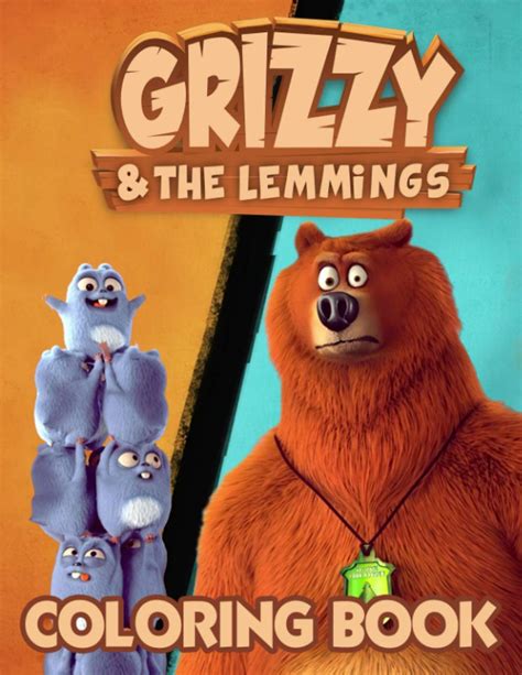 Grizzy And The Lemmings Coloring Book: Relax With a Screenless Game But ...