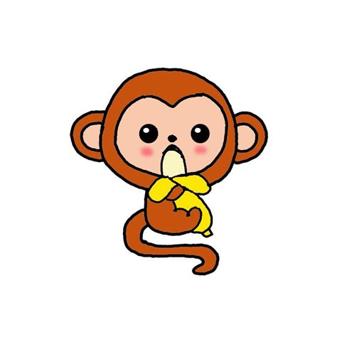 Simple Cute Monkey Drawing