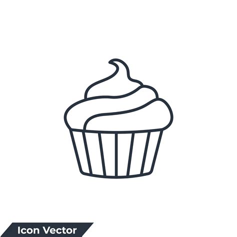 cupcake icon logo vector illustration. cupcake food symbol template for ...