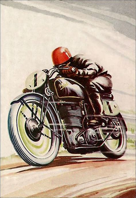 1930's Velocette Race Glory | Vintage motorcycle art, Vintage ...