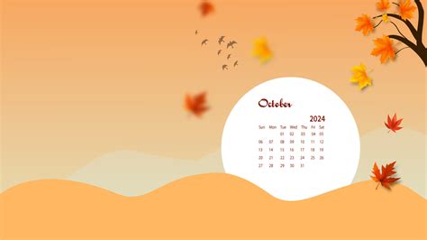 October 2024 Desktop Wallpaper Calendar - CalendarLabs