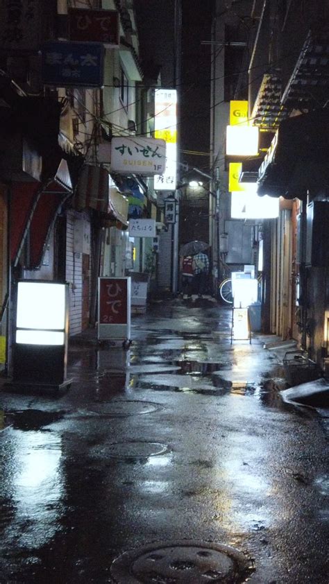 A rainy alley in Ueno, Tokyo | Japanese town, Rainy street, Japan painting