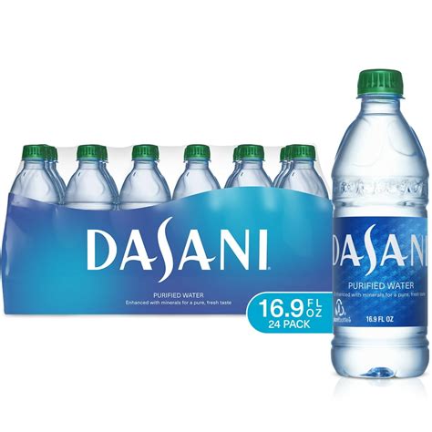 DASANI Purified Water Bottles Enhanced with Minerals, 16.9 fl oz, 24 ...