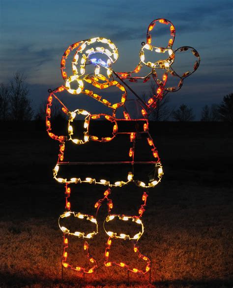 Outdoor Santa Lights | Waving Santa Christmas Lights