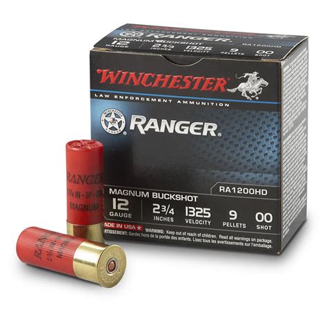 25-rds. Ranger® 12 Gauge 2 3/4" "00" Buckshot - 421796, 12 Gauge Shells ...