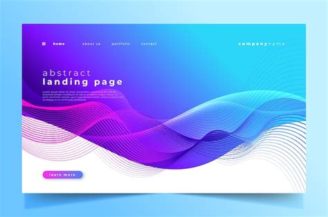 Free Vector | Abstract landing page template design