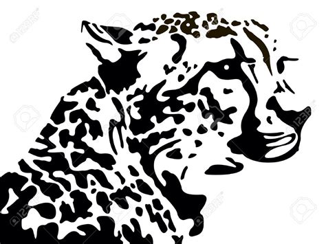 LEOPARD SILHOUETTE HEADS VECTORS - Google Search | Animal stencil ...