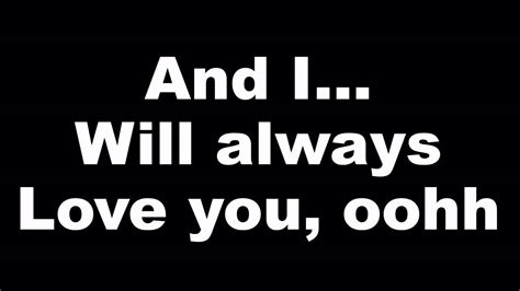 Whitney Houston - I Will Always Love You - Lyrics (Official Music Video ...