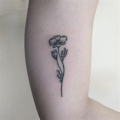 C W e b b on Instagram: “California poppy from the other day” | Tattoos ...