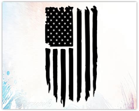 Distressed American Flag Svg Silhouette Cricut Cameo Svg 690716 ...