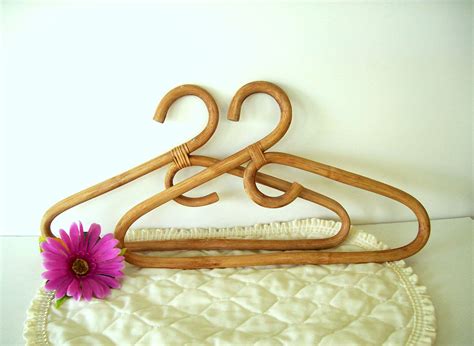 vintage clothes hangers bamboo hangers wood clothes hangers home decor ...