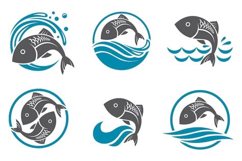 Premium Vector | Fish icon set