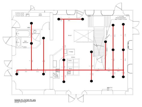 Fire Sprinkler System Rcp | EdrawMax Free Templates in 2023 | Fire ...