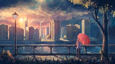 Anime Rain Wallpaper Phone - technology