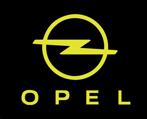 Opel Brand Logo Car Symbol With Name Yellow Design german Automobile ...