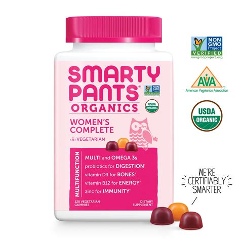 SmartyPants Vitamins Organic Women's Complete, 120 ct. - Walmart.com ...