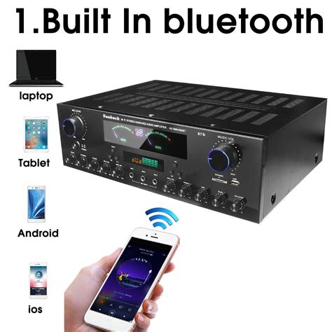 Big power 3000W Remote Control Bluetooth 7 Channel Audio Power ...