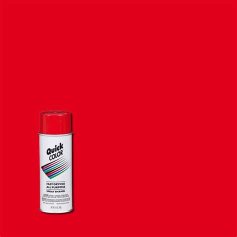 Quick Color 10 oz. Gloss Red General Purpose Spray Paint J2855830 - The ...