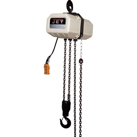 JET Electric Chain Hoist — 3-Ton Capacity, 20Ft. Lift, 3 Phase, Model ...