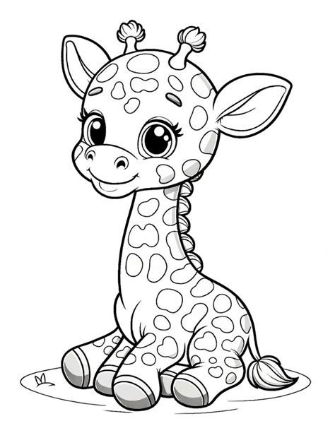 Free Giraffe Coloring Pages