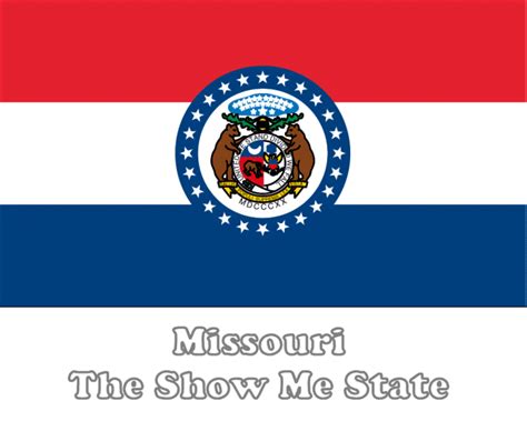 Large, Horizontal, Printable Missouri State Flag, from NETSTATE.COM