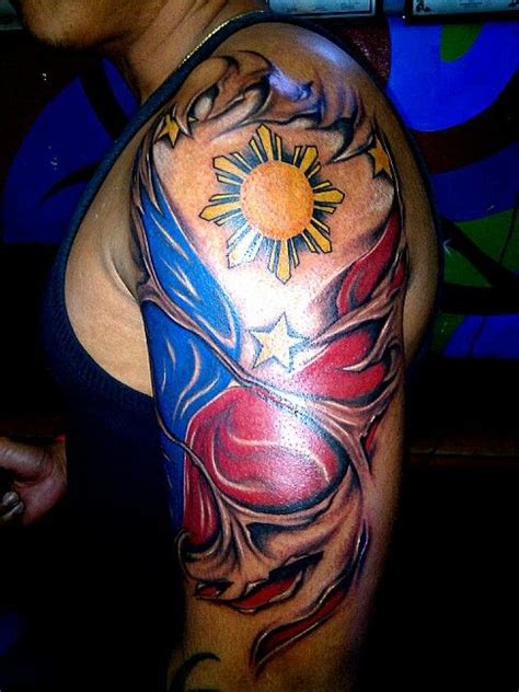 philippine flag tattoo … | Filipino tattoos, Flag tattoo, Tattoos