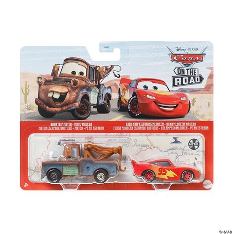 Disney Cars Diecast 2-Pack 1:55 Scale Road Trip Mater and Road Trip ...