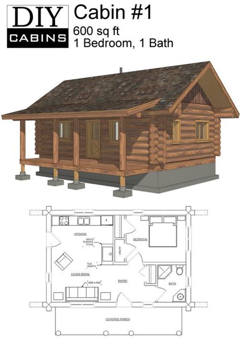 Cabin 1 | Small cabin plans, Tiny house cabin, Diy cabin