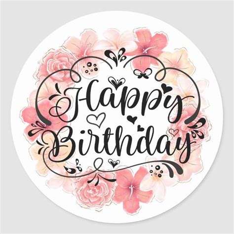 + 112 happy birthday wishes : Happy Birthday Classic Round Sticker ...