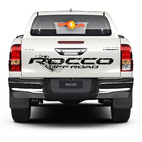 Toyota Hilux 2016 - 2021 Rocco Off Road Rear Destroyed Stickers Decals ...