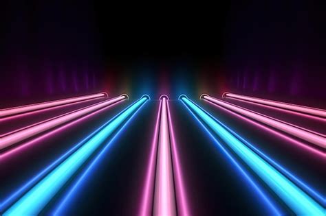 Premium AI Image | A wallpaper of neon lights with a black background