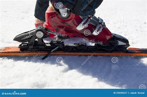 Skiing Equipment On Snow Royalty Free Stock Photography - Image: 29690527