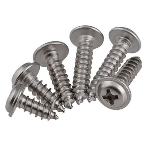 30pcs M2.2 Stainless steel round pan head self tapping screws with pad ...