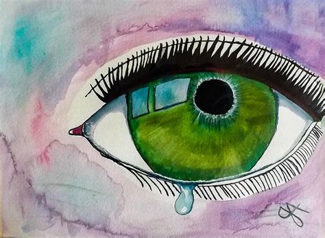 Crying eye Painting by Jennifer Turner - Pixels