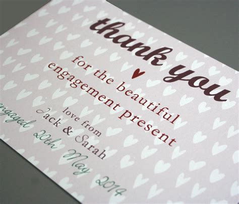 personalised engagement or wedding thank you card by molly moo designs ...