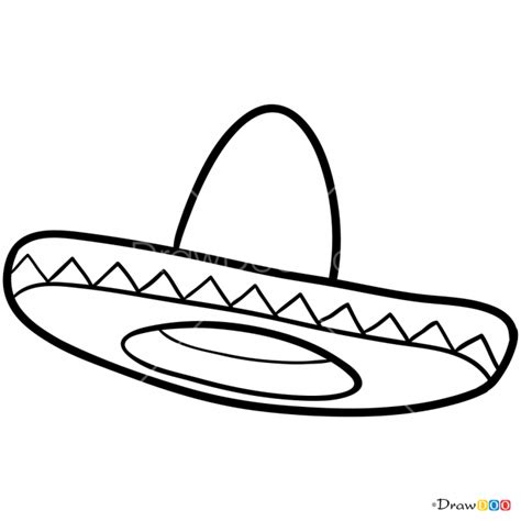 Sombrero Clipart Draw Line Art - Clip Art Library