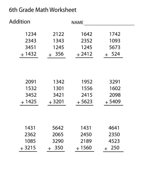 Free 6th Grade Math Worksheets | Activity Shelter