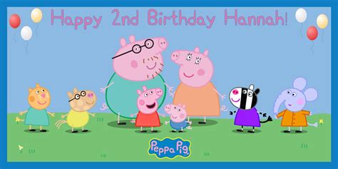 Personalized Nick Jr Peppa Pig Birthday Party Big Vinyl Banner - Etsy