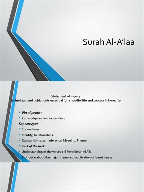 Surah Al'Alaa | PDF