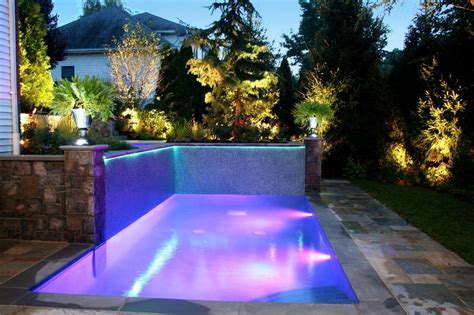 25+ Stunning Rectangle Inground Pool Design Ideas With Sun Shelf ...