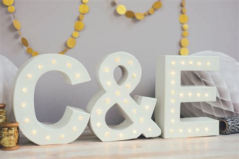 Couples wedding letters light up letters 3x letter lights